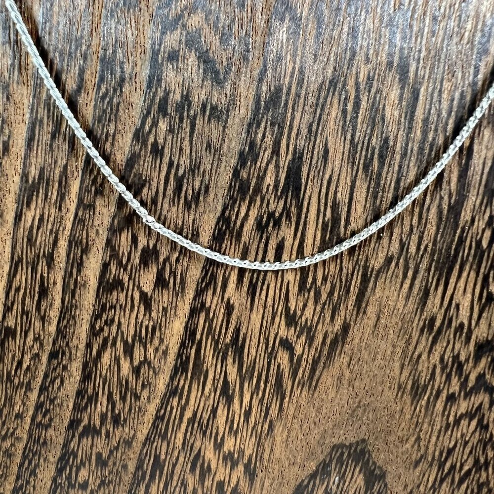 Sterling Silver 925 Twisted Rope Chain Necklace 18 Inch Women Jewelry Gift - Picture 2 of 3